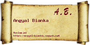 Angyal Bianka névjegykártya